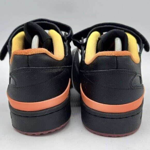 adidas Originals Men's Forum Low Classic Shoes Orange Black FZ5891 Size 10 - Picture 5 of 10
